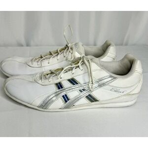 Asics Cheer‎ 6 Shoes Women 8.5 White Silver Blue Q261Y Cheerleading Sneakers